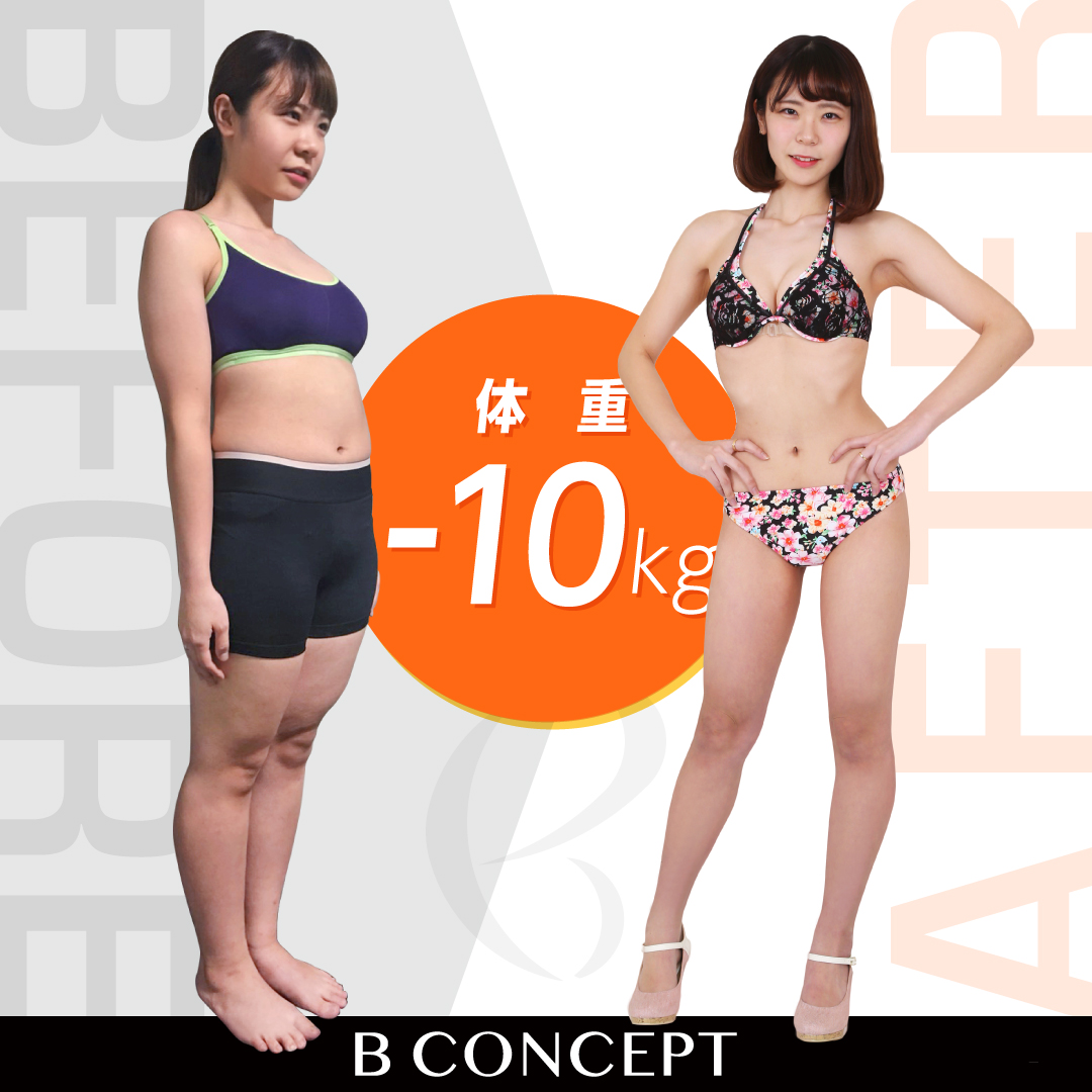 Before/After画像。10キロ減。